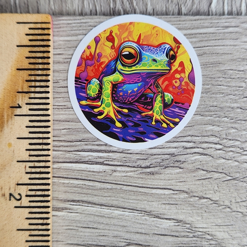 10 for $10 Funky Frog Stickers  Psychedelic Frogs Animal Sticker